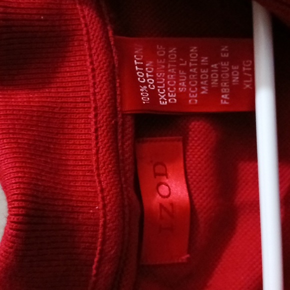 IZOD Red collar shirt XL - Picture 3 of 4